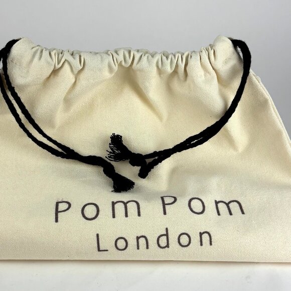 Pom Pom London Authentic Drawstring Dust Bag, Cream - Picture 4 of 7